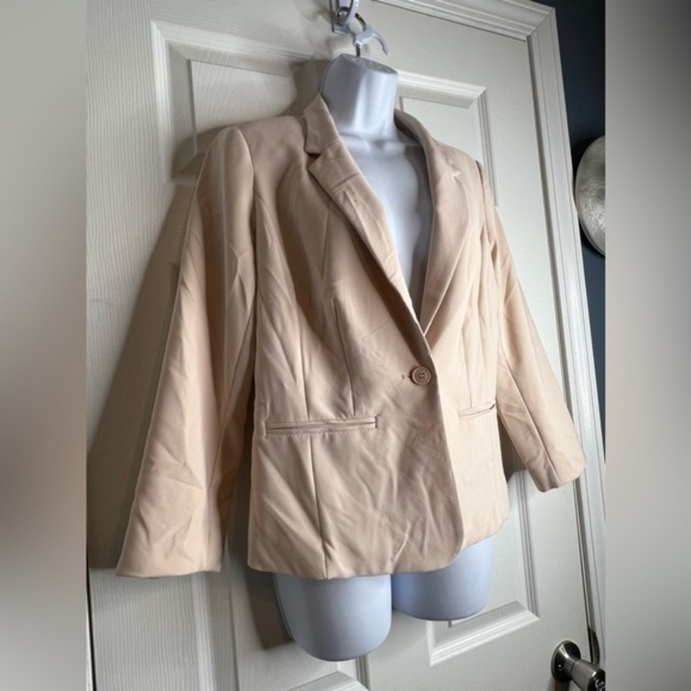 Kensie Women’s Small Blush Pink Blazer Suit Jacket S Single Button Classic